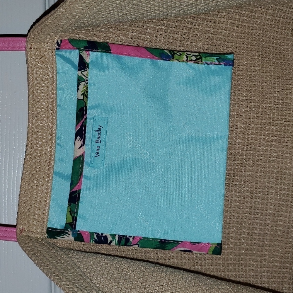 Vera Bradley Straw Seashore Tote Tropical Paradise - Picture 4 of 6